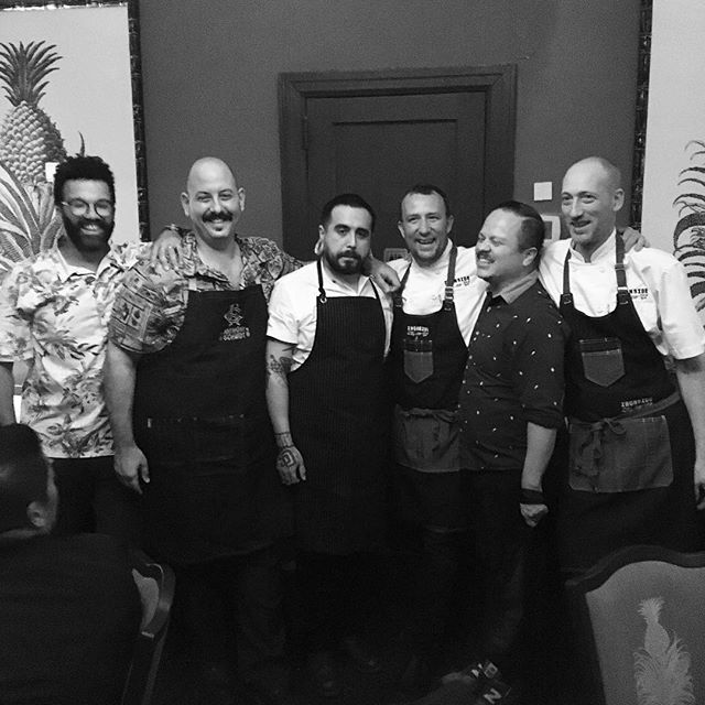 Whole lotta man. Canadian sausage fest going down now at James Beard House